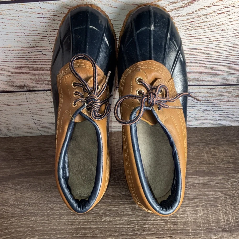 Men's Vintage Colorado Blue and Tan Duck Steel Shank Shoes Size 9
